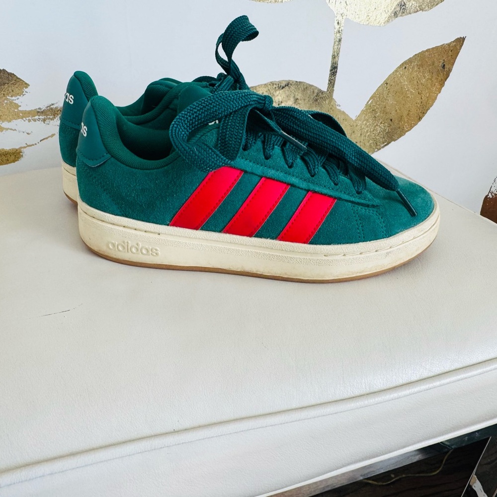 Adidas Grand Court Alpha Shoes Clay Core Green  Sneakers  Youth 5.5